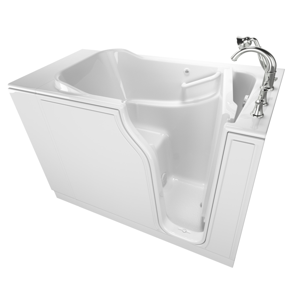 Gelcoat Value Series 30 x 52-Inch Walk-in Tub With Soaking Bath - Right-Hand Drain With Faucet